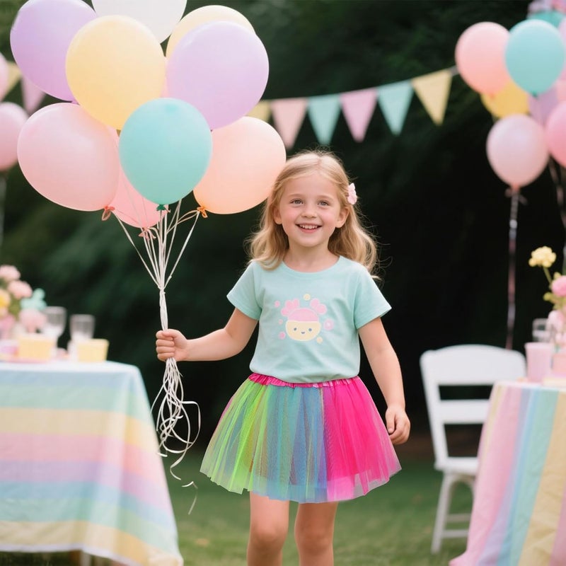 Lainlight Store Tutus for Girls 3 Layered Tulle Tutu Skirts for 4-12 Year, Birthday Dance Halloween Cosplay Party Supplies - Image 5
